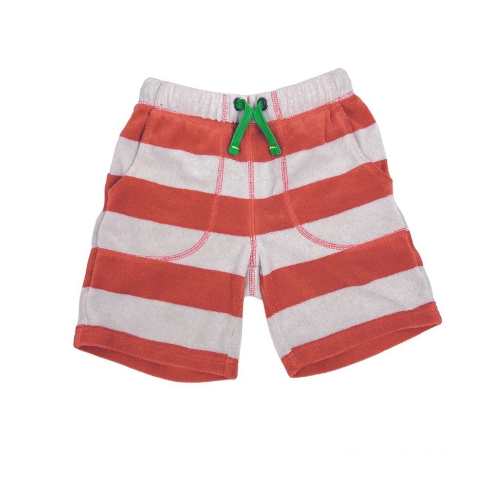 Mini Boden Striped Terry Cloth Board Shorts 5Y